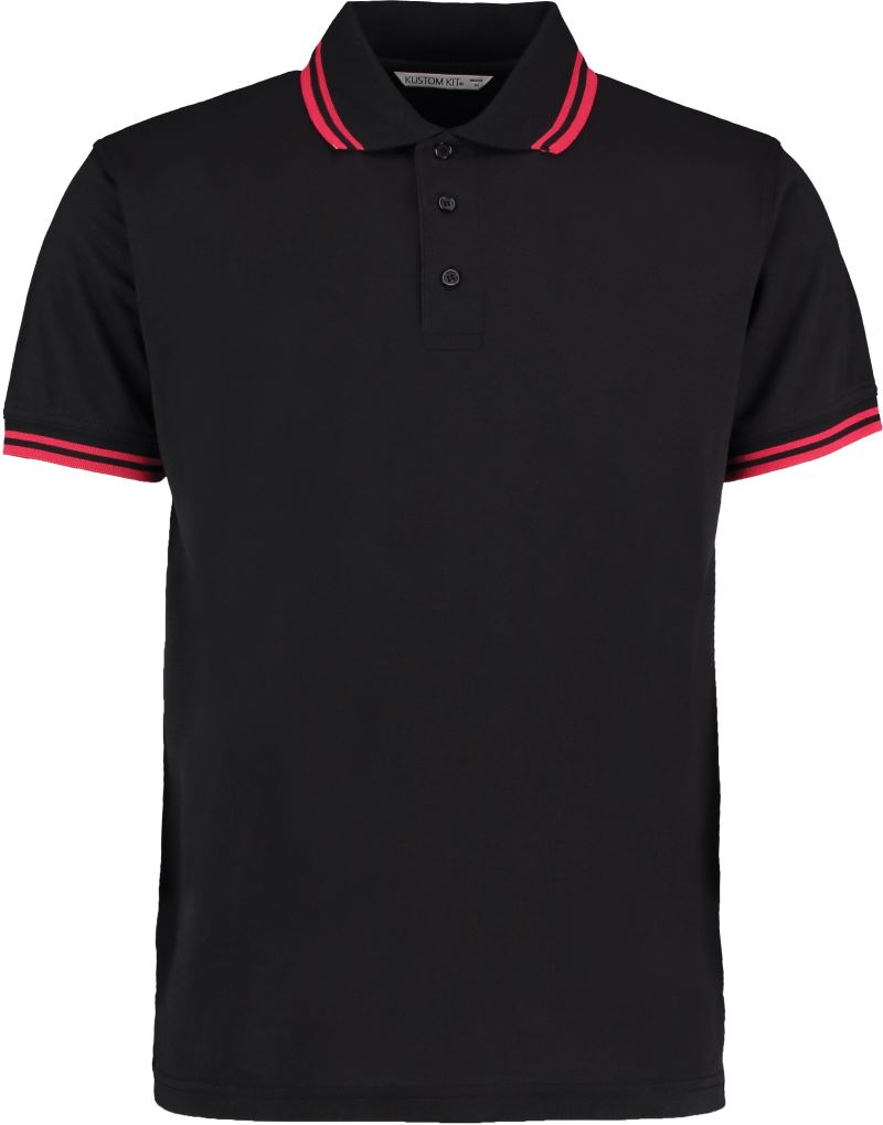 Herren Kontrast Piqué Polo Kustom Kit | KK 409