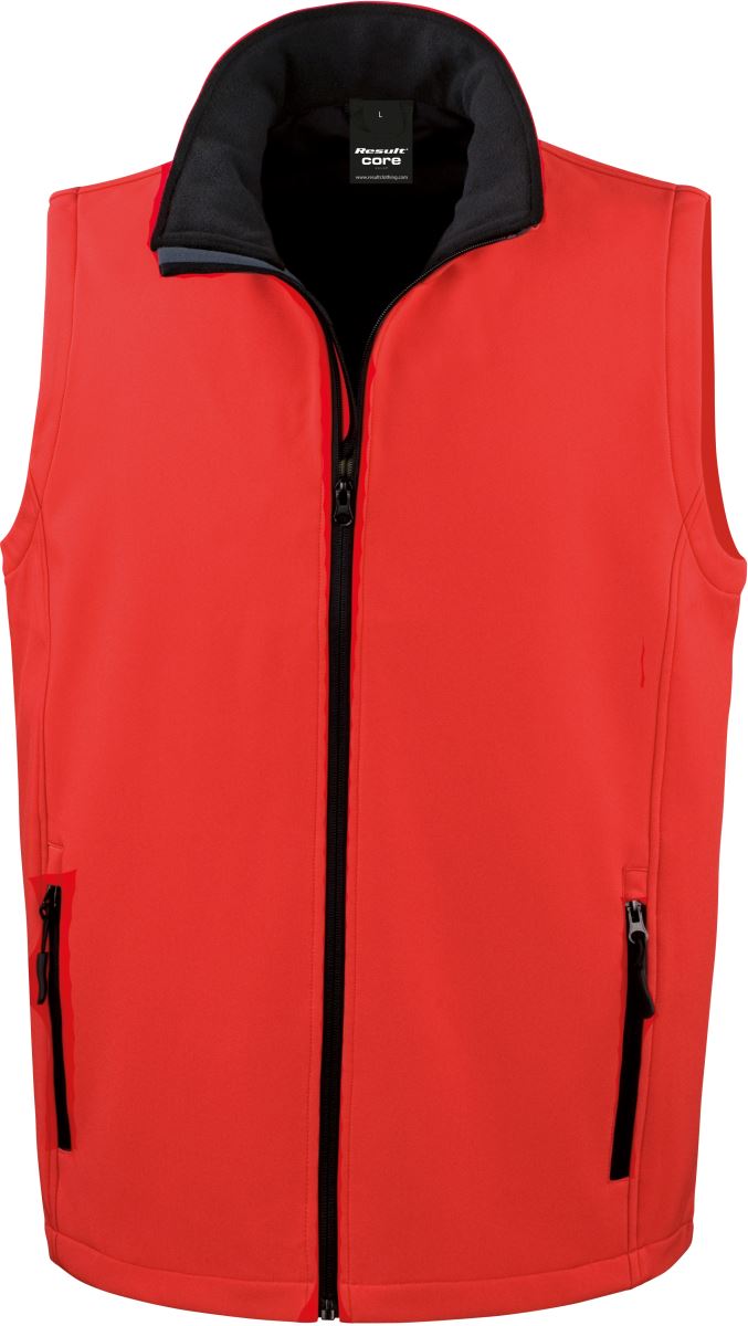 Herren 2-Lagen Softshell Gilet "Printable" Result Recyled | R 232M
