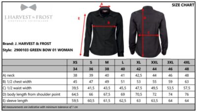 Bluse langarm bügelfrei J. Harvest & Frost | GB 01 Regular Women Grössentabelle Bluse langarm bügelfrei J. Harvest & Frost | GB 01 Regular Women Grössentabelle