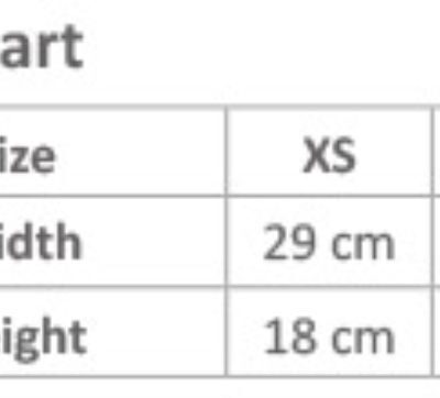 Kinder Warnkragen Korntex | KT100 – Haiti Grössentabelle