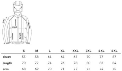 Herren Winter Softshell Jacke Promodoro | 7860 Grössentabelle Herren Winter Softshell Jacke Promodoro | 7860 Grössentabelle