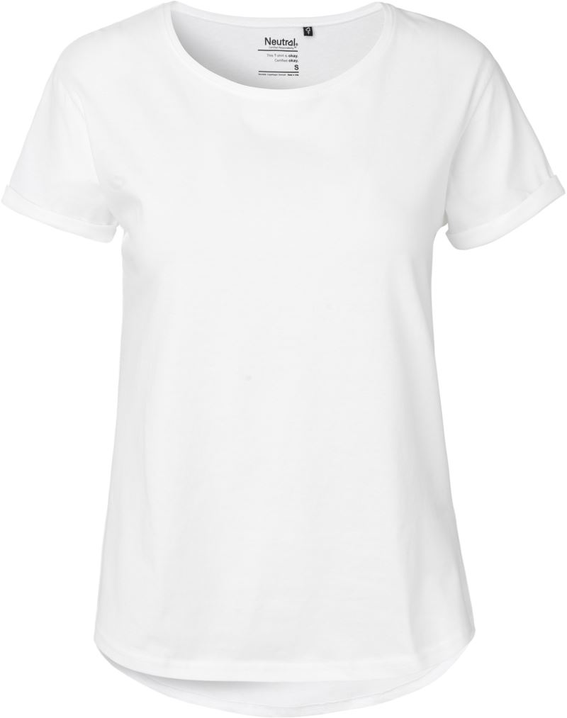 Damen Bio T-Shirt mit Umschlag Neutral | O 80012