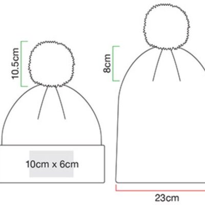 Strickmütze mit Streifen "Fan" Beechfield | B 474R Grössentabelle