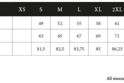 Damen Kapuzen Sweatjacke Tee Jays | TJ 5436 Grössentabelle Damen Kapuzen Sweatjacke Tee Jays | TJ 5436 Grössentabelle