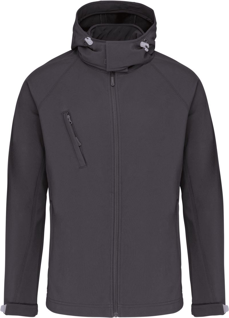 Herren 3-Lagen Kapuzen Softshell Jacke Kariban | K 413