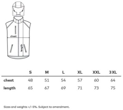Damen 3-Lagen Softshell Bodywarmer Promodoro | 7845 Grössentabelle Damen 3-Lagen Softshell Bodywarmer Promodoro | 7845 Grössentabelle