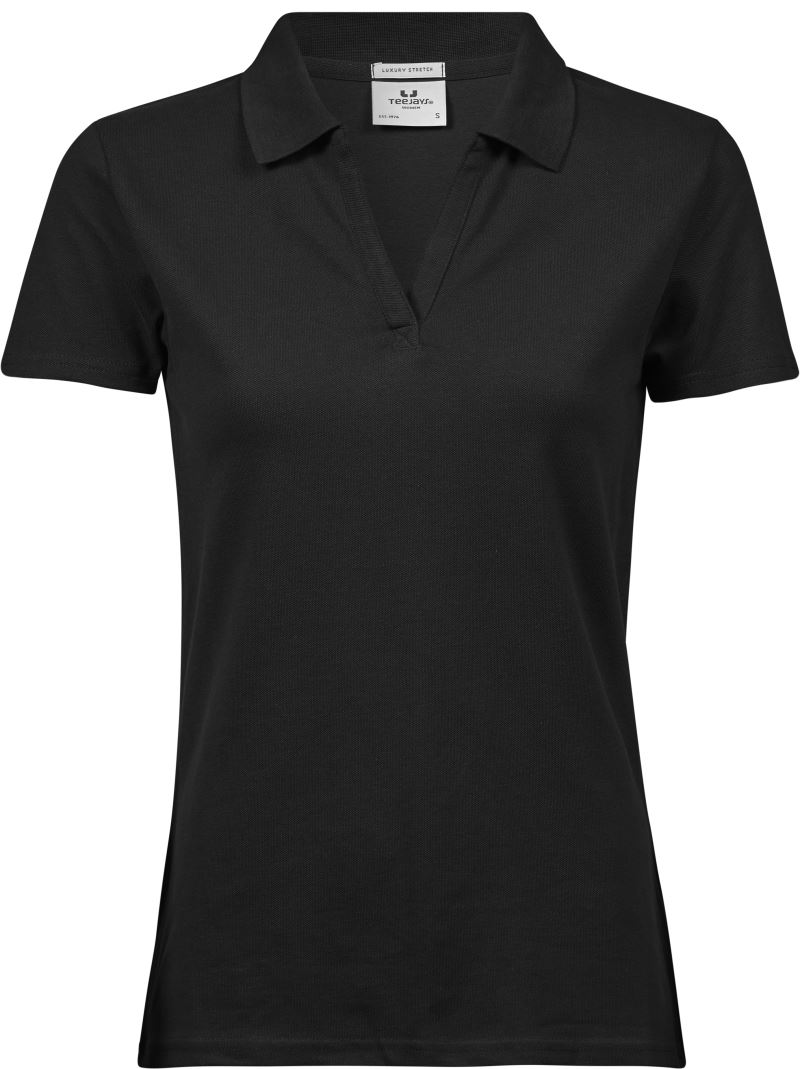 Damen V-Ausschnitt Luxury Stretch Piqué Polo Tee Jays | TJ 1409