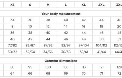 Herringbone Bluse langarm Russell | 962F Grössentabelle Herringbone Bluse langarm Russell | 962F Grössentabelle