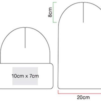 Strickmütze mit Streifen und Umschlag Beechfield | B 39R Grössentabelle