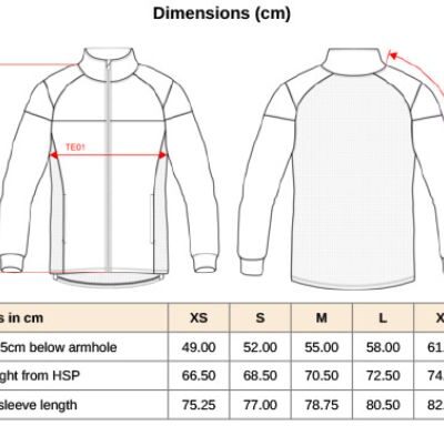 Trainingsjacke "Premium" Kariban ProAct | PA 392 Grössentabelle Trainingsjacke "Premium" Kariban ProAct | PA 392 Grössentabelle