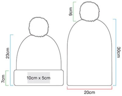 Fair Isle Snowstar® Beanie Beechfield | B 456 Grössentabelle