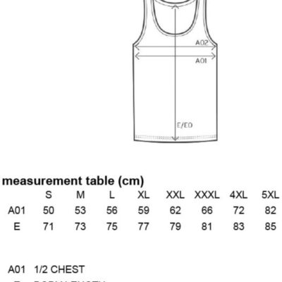 Herren Athletic T-Shirt ärmellos Promodoro | 1050 Grössentabelle