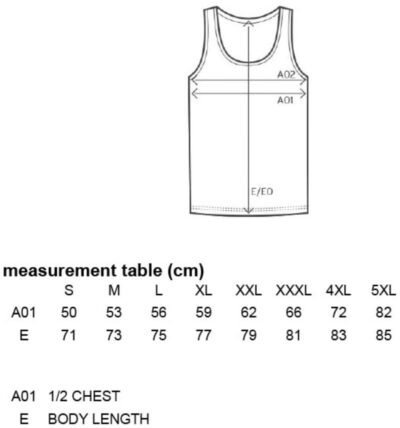 Herren Athletic T-Shirt ärmellos Promodoro | 1050 Grössentabelle