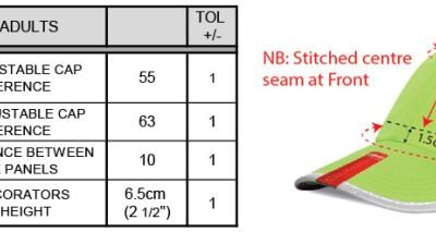 Sport Kappe Spiro | RC 086X Grössentabelle Sport Kappe Spiro | RC 086X Grössentabelle
