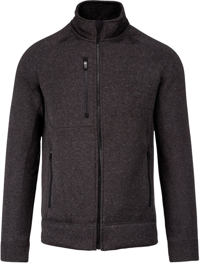 Herren Melange Strickfleece Jacke Kariban | K 9106