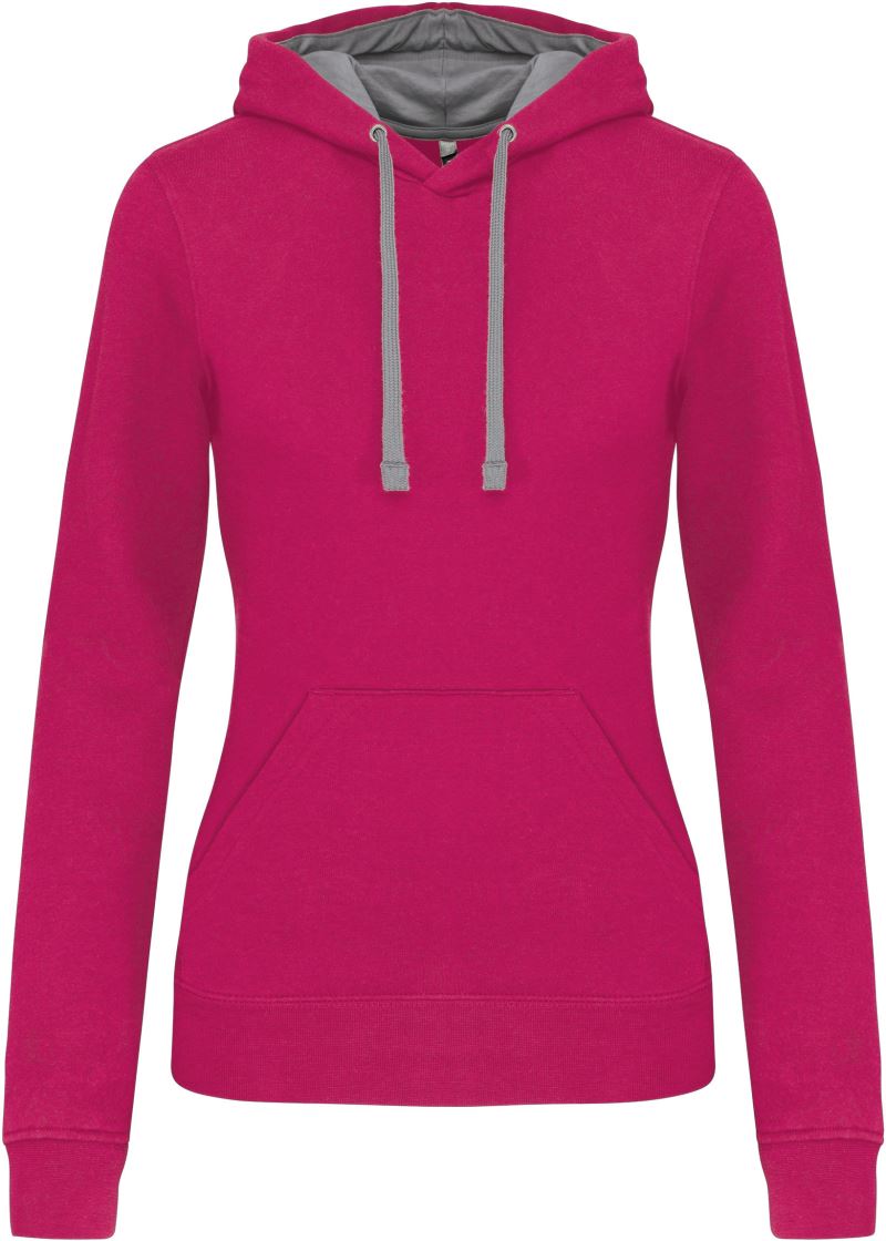 Damen Kontrast Kapuzen Sweater Kariban | K 465