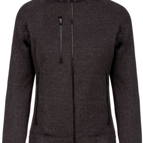 Damen Melange Strickfleece Jacke Kariban | K 9107