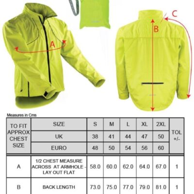 Radsport Jacke "Trail & Track" Spiro | S 185X Grössentabelle Radsport Jacke "Trail & Track" Spiro | S 185X Grössentabelle
