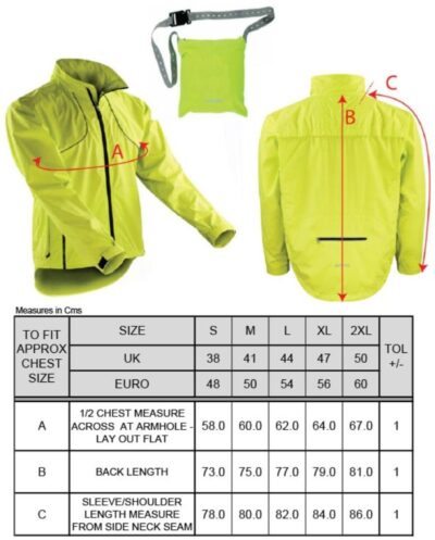 Radsport Jacke "Trail & Track" Spiro | S 185X Grössentabelle Radsport Jacke "Trail & Track" Spiro | S 185X Grössentabelle
