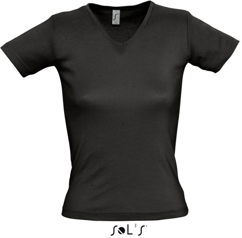 Damen V-Ausschnitt Ripp T-Shirt SOL'S | Lady V
