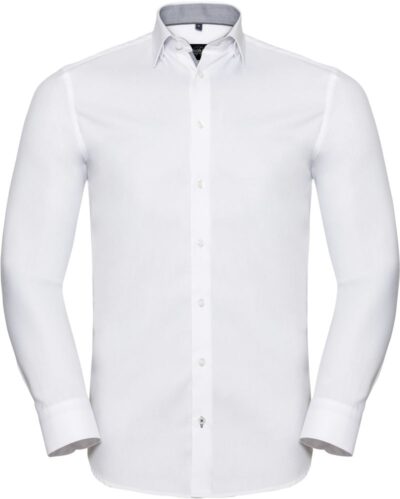 Herringbone Kontrast Hemd langarm Russell | 964M Herringbone Kontrast Hemd langarm Russell | 964M
