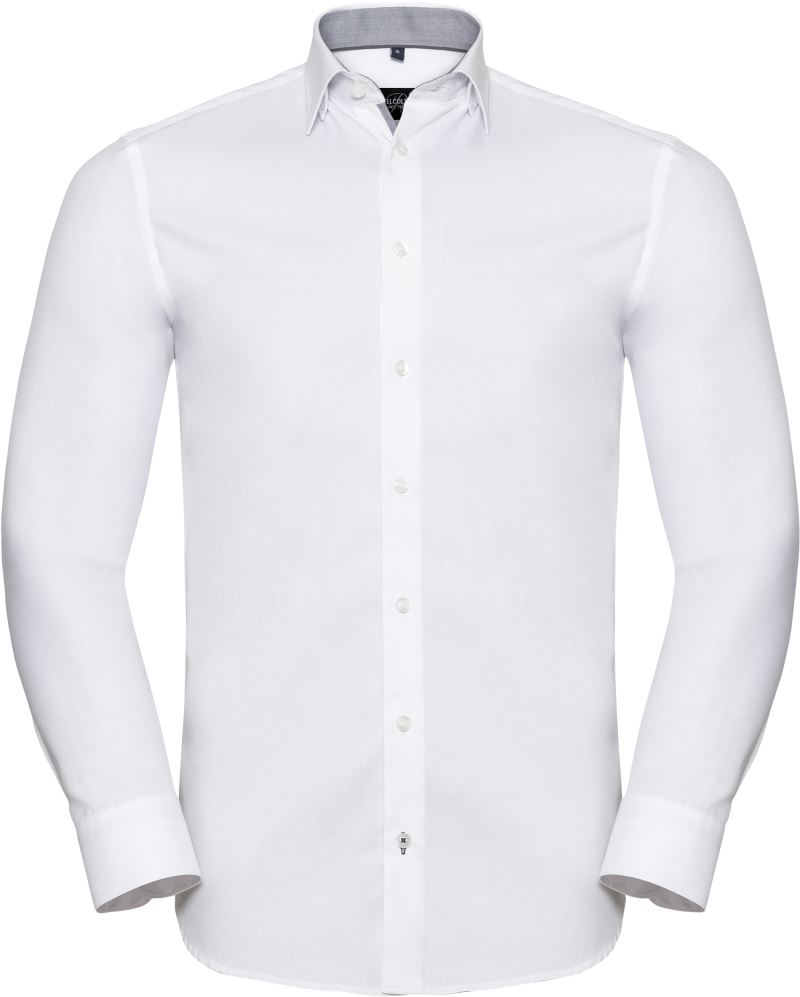 Herringbone Kontrast Hemd langarm Russell | 964M