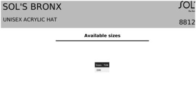 Unisex Mütze SOL'S | Bronx Grössentabelle