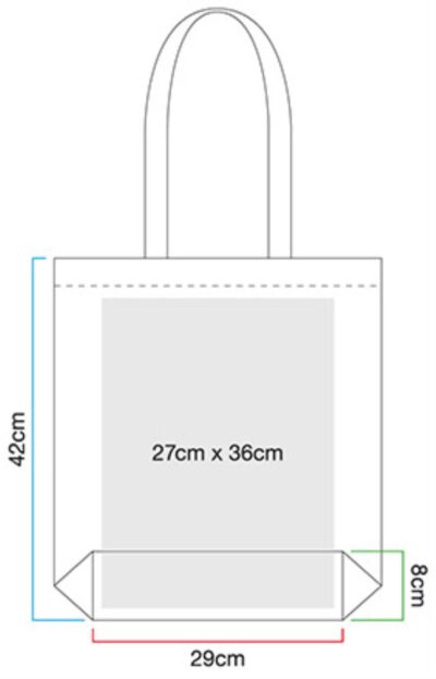 EarthAware™ Bio Baumwolltasche Westford Mill | W 691 Grössentabelle