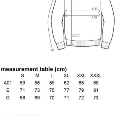 Herren Sweater Promodoro | 2199 Grössentabelle Herren Sweater Promodoro | 2199 Grössentabelle