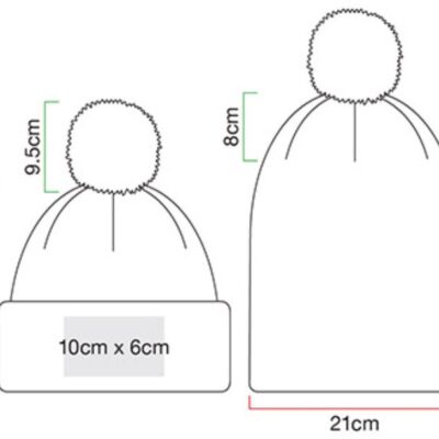 Wasserabweisende Strickmütze mit Pompon Beechfield | B 502 Grössentabelle Wasserabweisende Strickmütze mit Pompon Beechfield | B 502 Grössentabelle