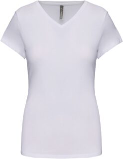 Damen V-Ausschnitt Stretch T-Shirt Kariban | K 3015