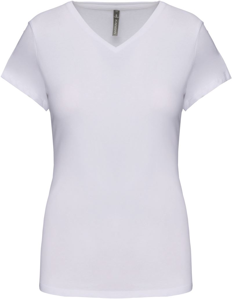Damen V-Ausschnitt Stretch T-Shirt Kariban | K 3015