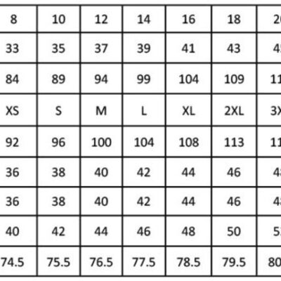 Damen Strickjacke lang Premier | PR 698 Grössentabelle