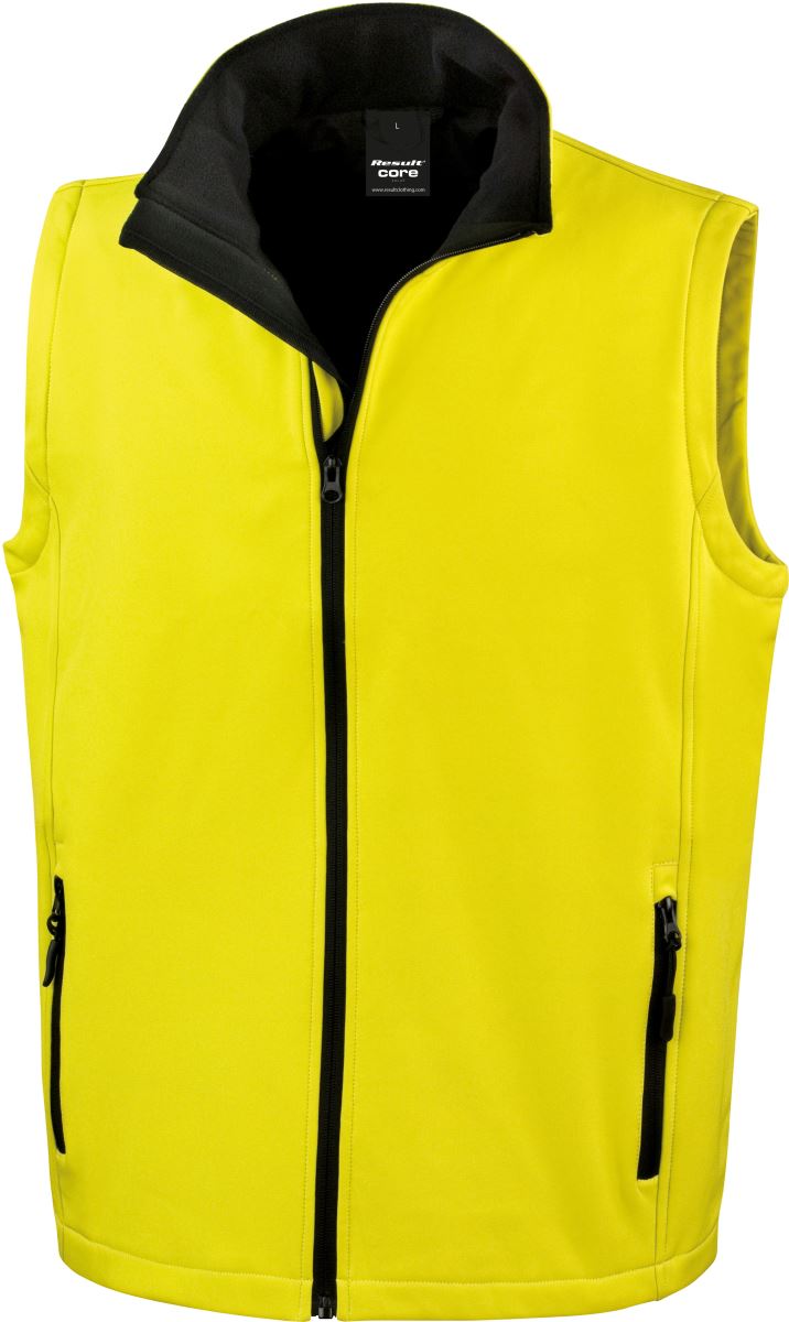 Herren 2-Lagen Softshell Gilet "Printable" Result Recyled | R 232M
