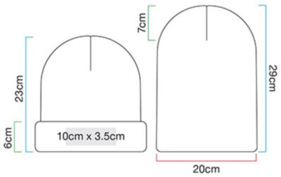 Bio Strickmütze Beechfield | B 45N Grössentabelle