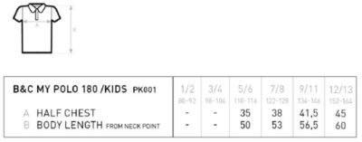 Kinder Piqué Polo B&C | My Polo 180 /kids