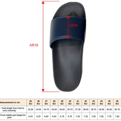 Badesandalen Kariban ProAct | PA 970 (35-44) Grössentabelle