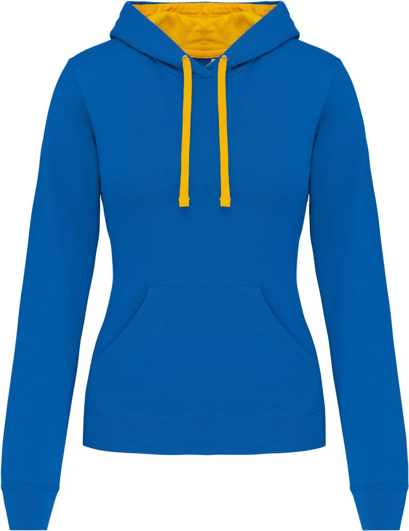 Damen Kontrast Kapuzen Sweater Kariban | K 465