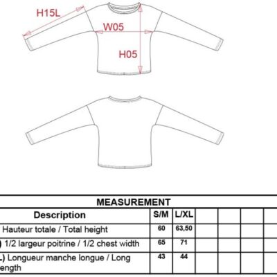 Damen Oversize Sweater Kariban | K 471 Grössentabelle Damen Oversize Sweater Kariban | K 471 Grössentabelle