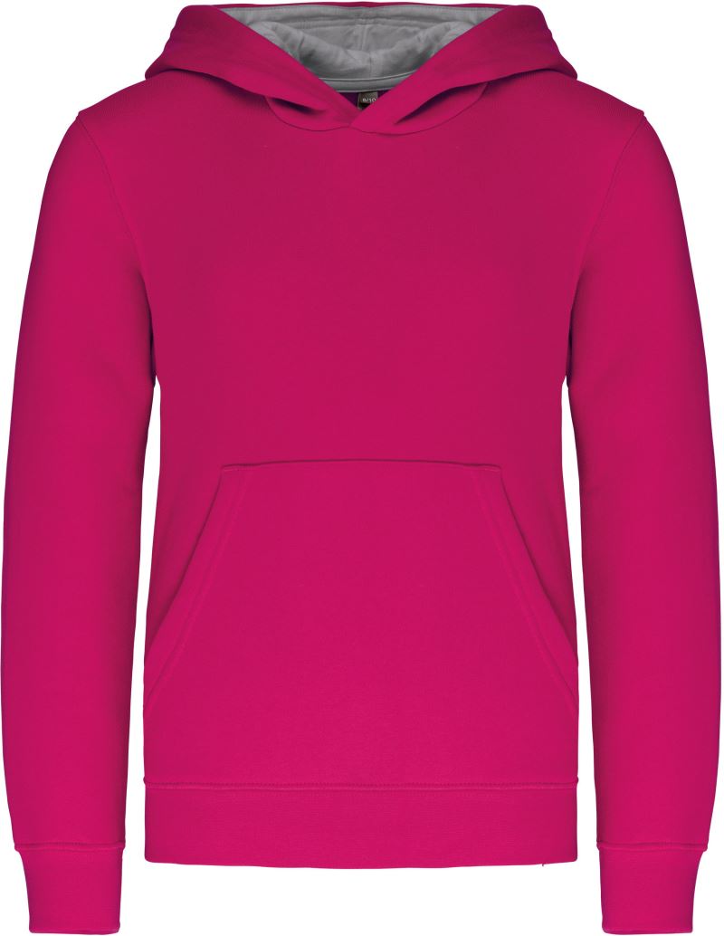 Kinder Kontrast Kapuzen Sweater Kariban | K 453