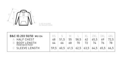 Kapuzen Sweater B&C | ID.203 50/50