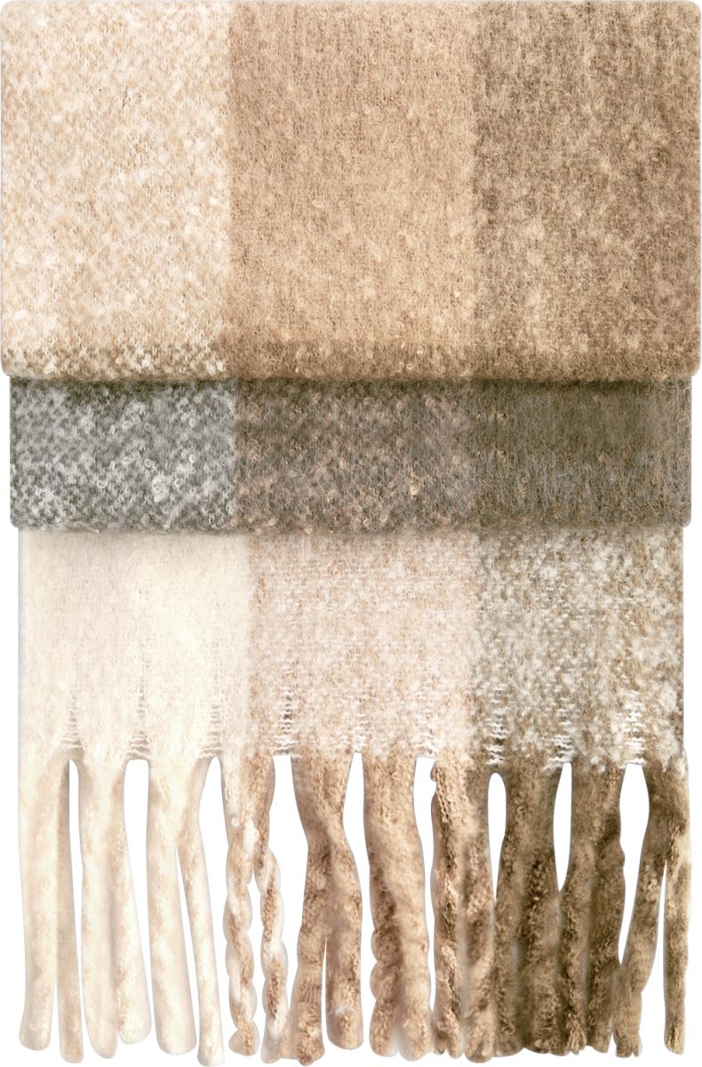 Schal "Fluffy Check" Beechfield | B 494R