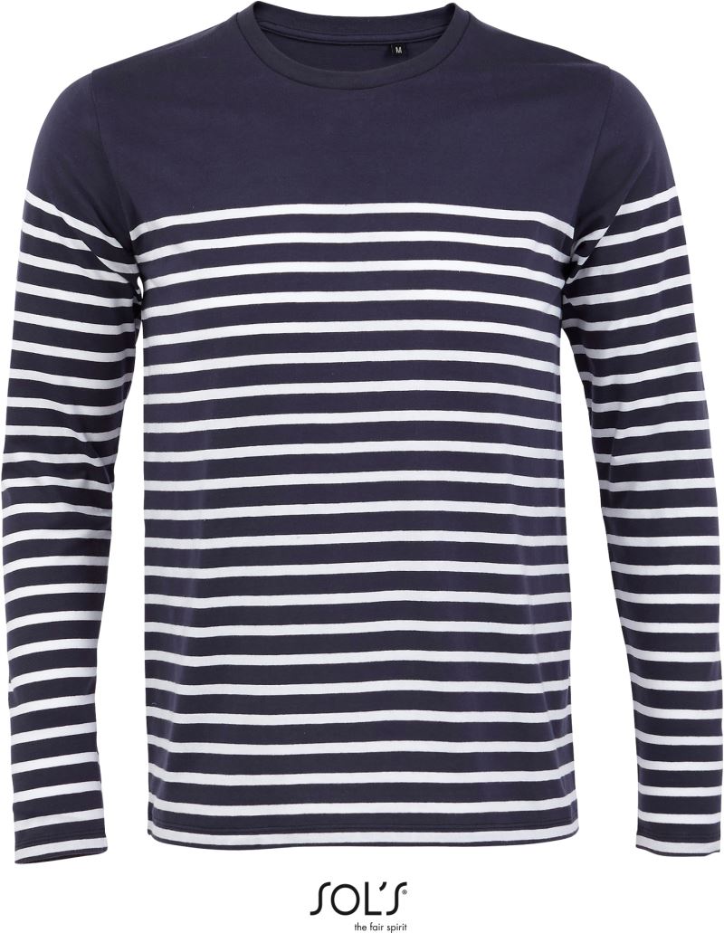 Herren T-Shirt langarm gestreift SOL'S | Matelot LSL Men