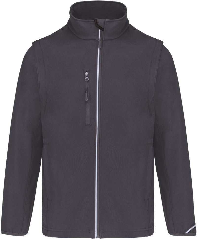 3-Lagen Softshell Jacke mit abnehmbaren Ärmeln Kariban ProAct | PA 323