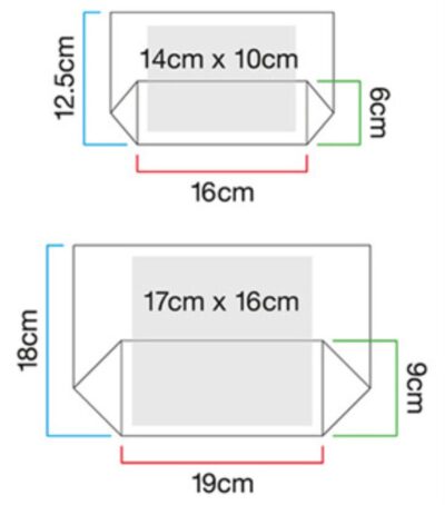 Filz Accessoires Tasche BagBase | BG 724 Grössentabelle