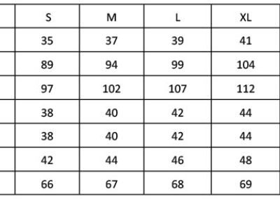 Popeline Bluse Karo langarm Premier | PR 320 Grössentabelle