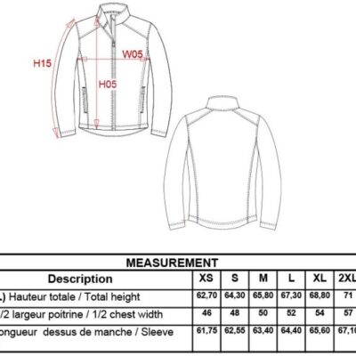 Damen 2-Lagen Softshell Jacke Kariban | K 425 Grössentabelle Damen 2-Lagen Softshell Jacke Kariban | K 425 Grössentabelle
