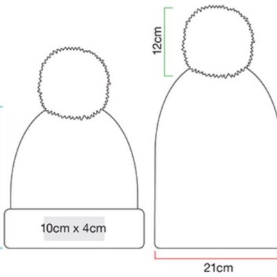 Strickmütze "Ombré" Beechfield | B 459 Grössentabelle