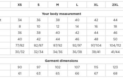 Twill Bluse langarm Russell | 916F Grössentabelle