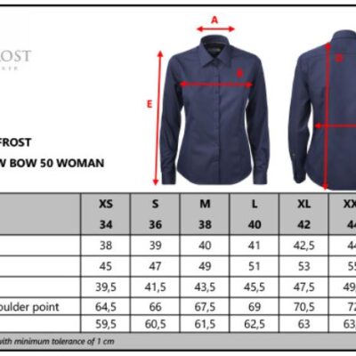 Twill Bluse langarm J. Harvest & Frost | YB 50 Regular Women Grössentabelle Twill Bluse langarm J. Harvest & Frost | YB 50 Regular Women Grössentabelle